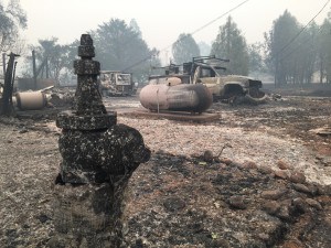 Fire damaged home