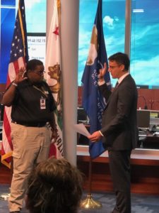 Photo of Nehru Harper Being Sworn-in as Deputy Region Administrator